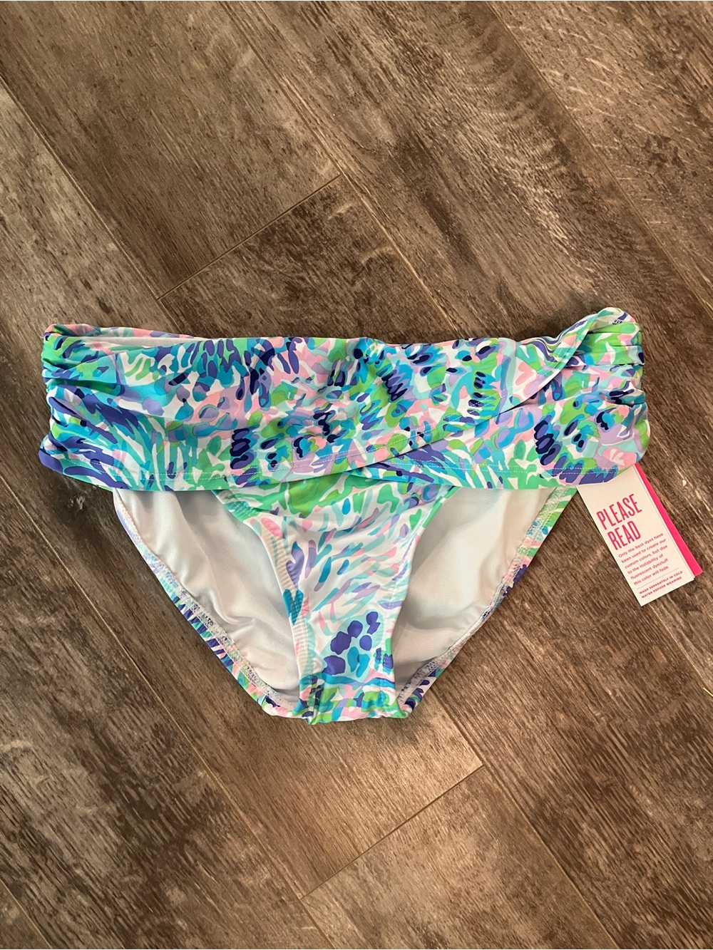 Lilly Pulitzer Multi Pastel Fold-Over Swim Bottoms Only